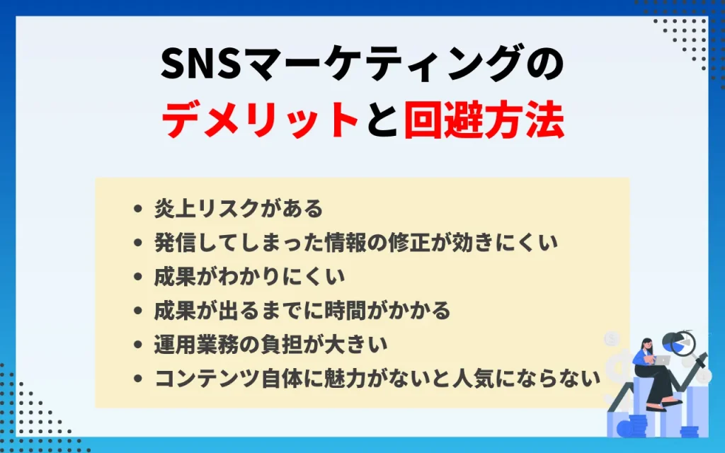 SNSマーケティングのデメリットと回避方法