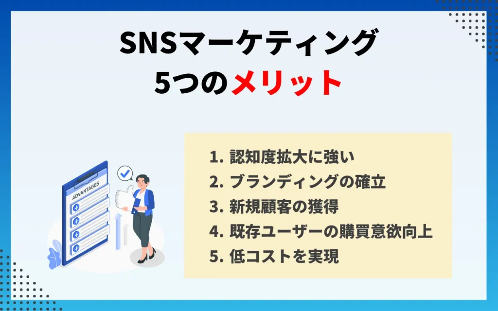 SNSマーケティングをやる5つのメリット