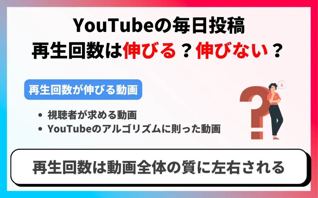 YouTubeで毎日投稿したら再生回数は伸びる？伸びない？