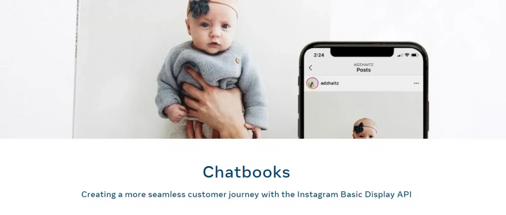InstagramのAPIの成功事例3. Chatbooks