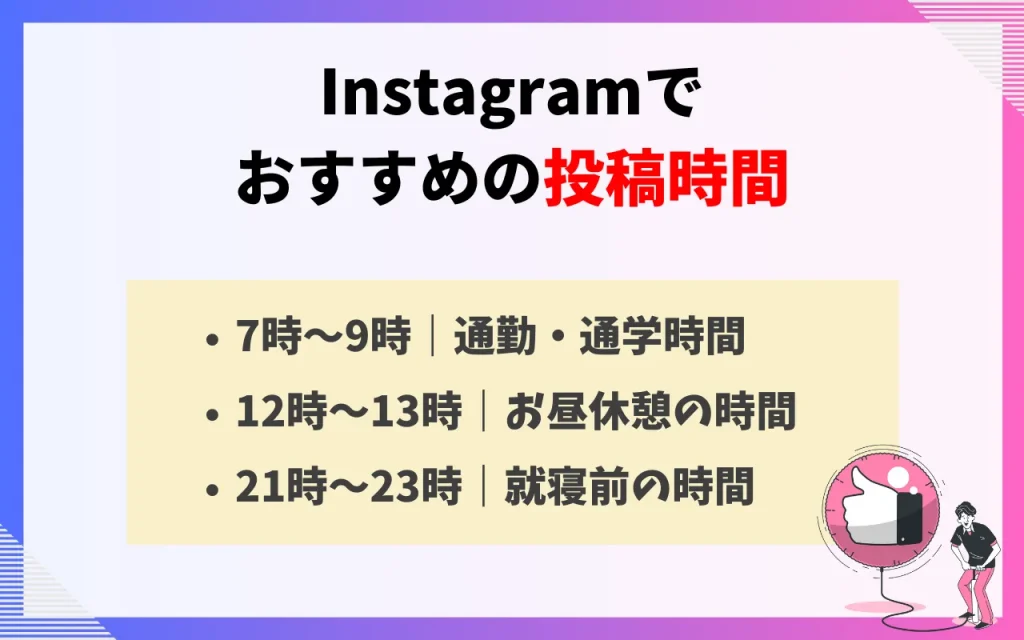 Instagramでおすすめの投稿時間