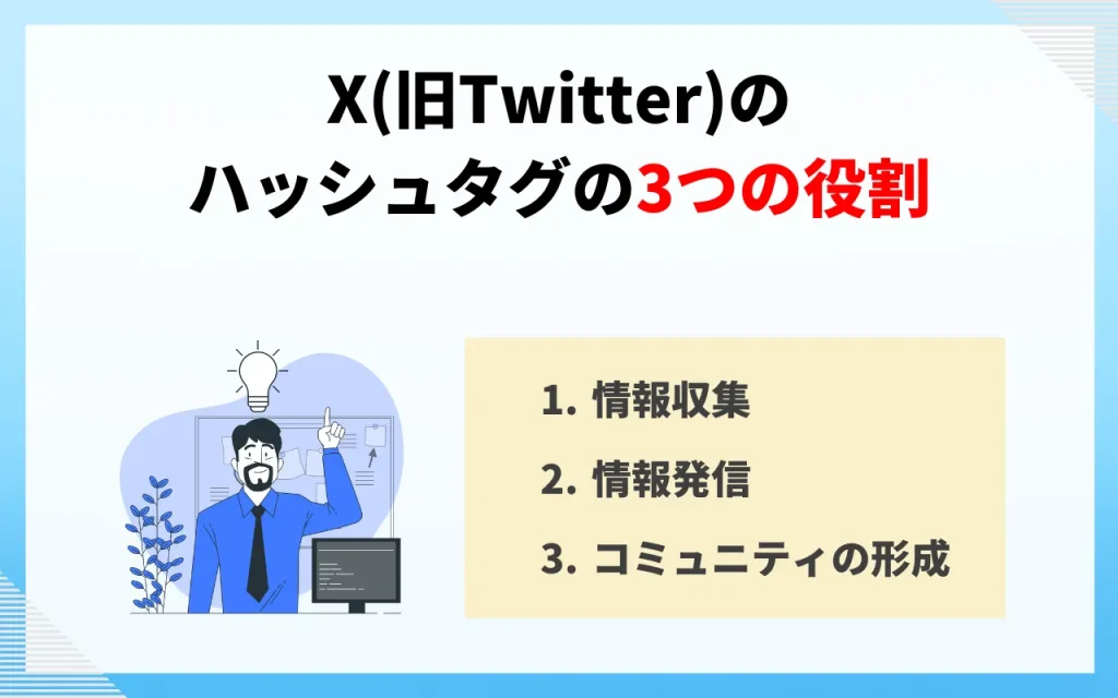 X（旧Twitter）のハッシュタグの3つの役割