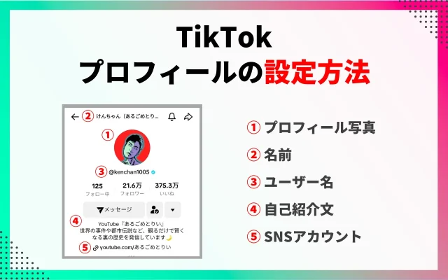 TikTokのプロフィールを設定する方法