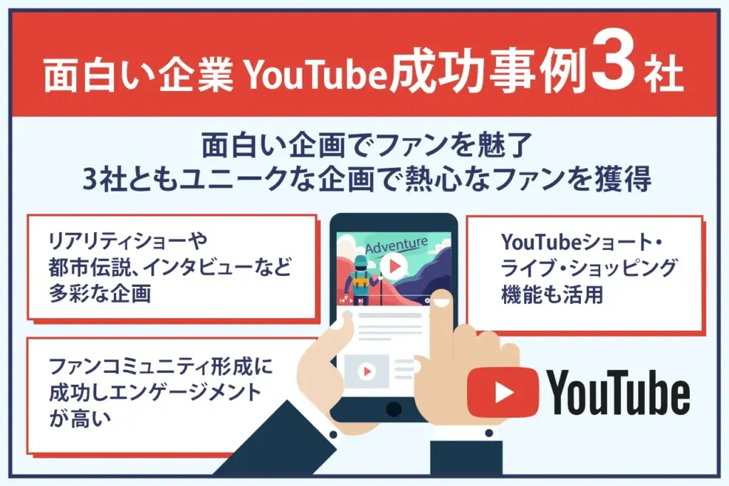 YouTube｜面白い企業アカウントの成功事例3社
