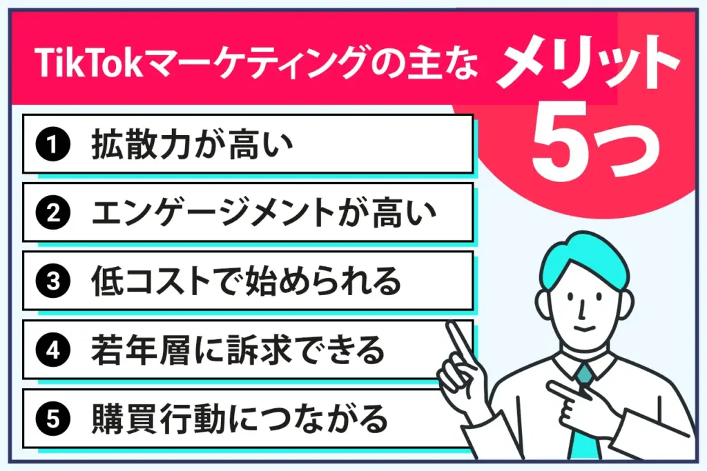 TikTokマーケティングのメリット5つ