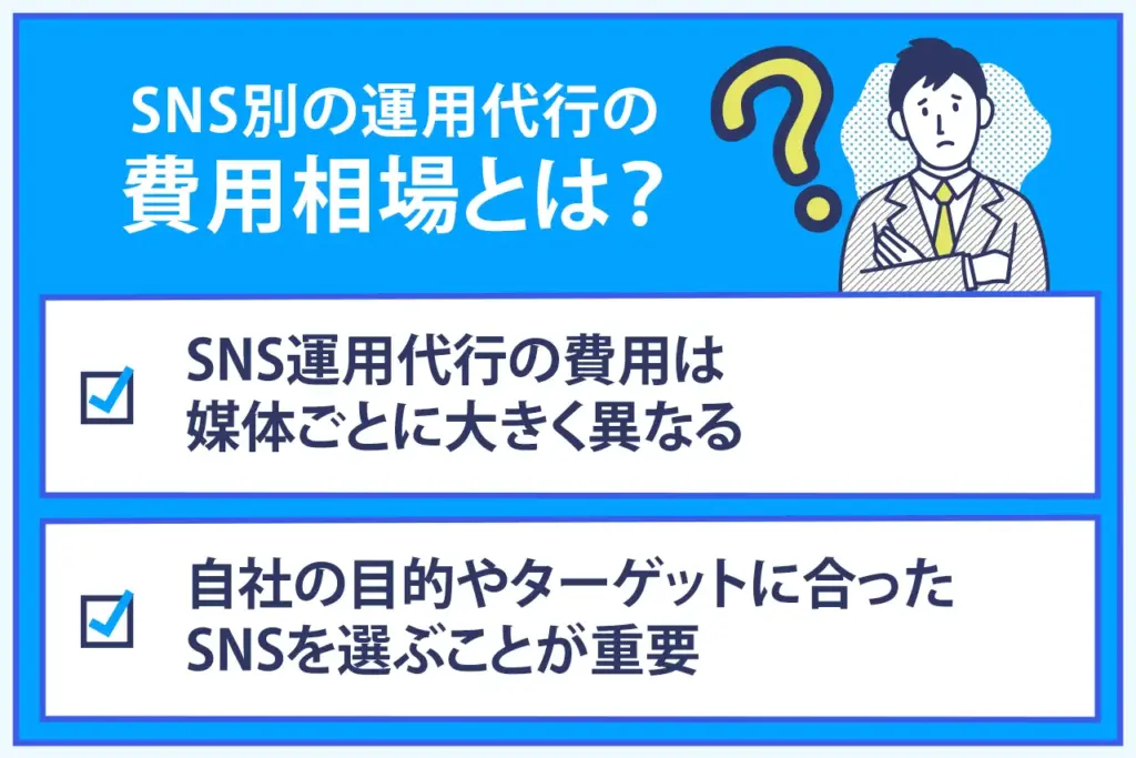 SNS別の運用代行の費用相場とは？