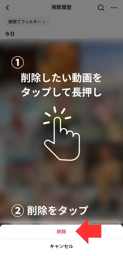 視聴履歴を個別に削除する