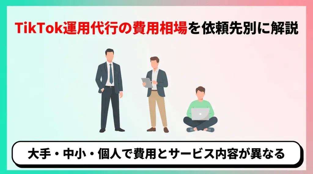 TikTok運用代行の費用相場を依頼先別に解説