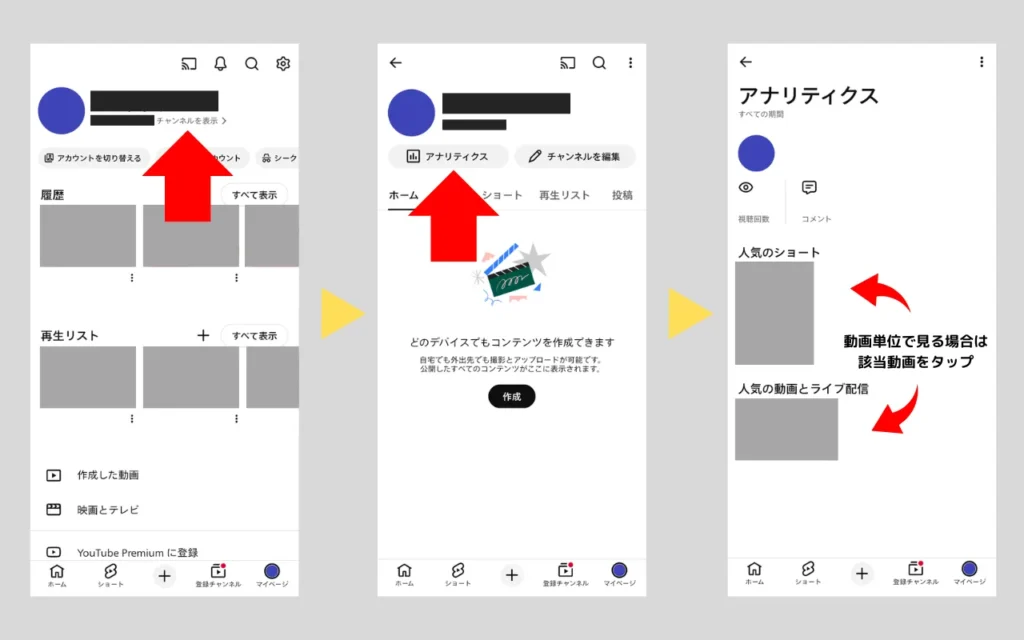 YouTubeアナリティクス:YouTubeアプリで見る方法 YouTubeアナリティクス:YouTubeアプリで見る方法