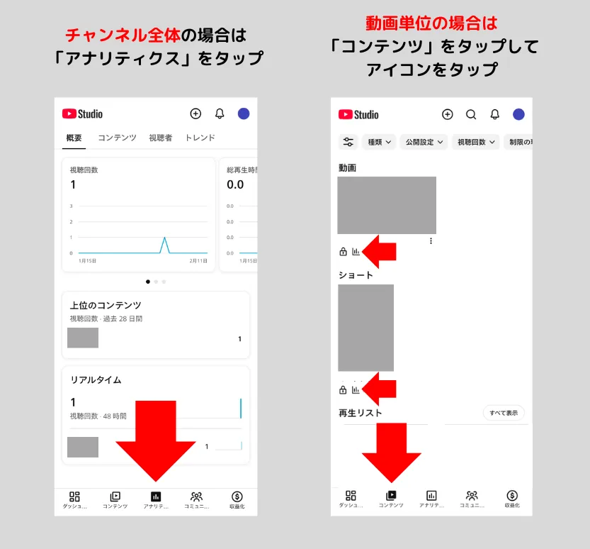 YouTubeアナリティクス:YouTube Studioアプリで見る方法 YouTubeアナリティクス:YouTube Studioアプリで見る方法