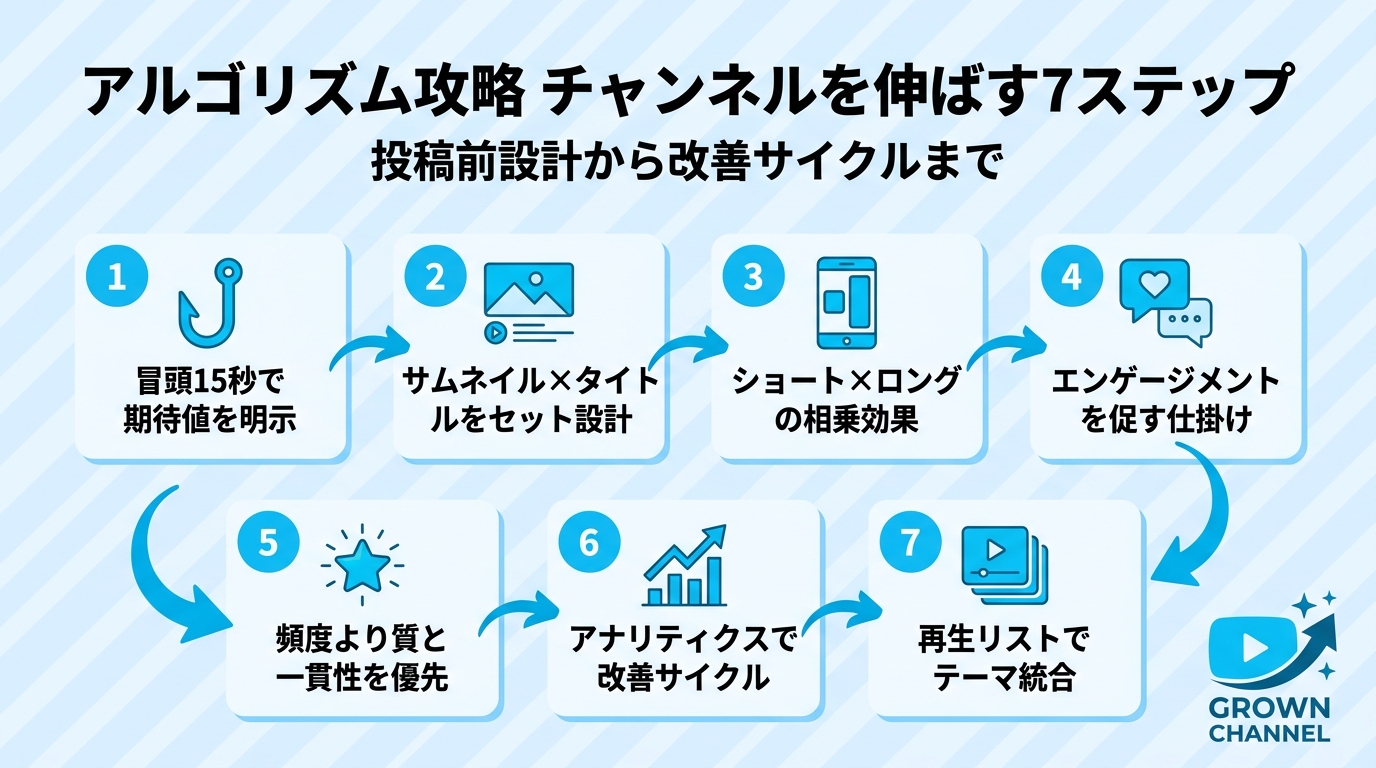 YouTubeアルゴリズムを攻略してチャンネルを伸ばす方法