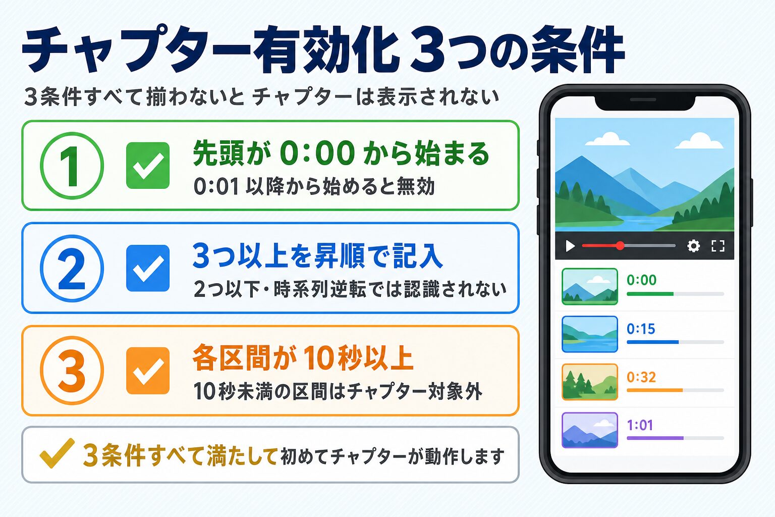 チャプター有効化3条件チェックリスト（フロー図）
